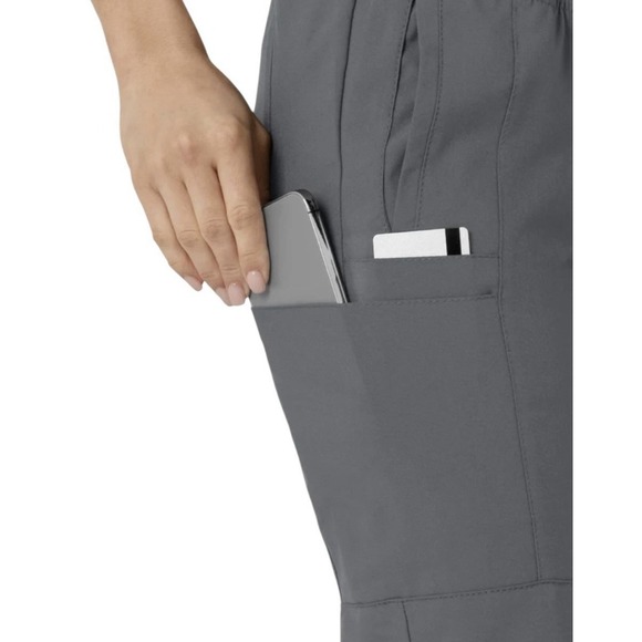 Wink W123 Women's Comfort Waist Cargo Jogger Scrub Pants XXS Pewter - Picture 6 of 8